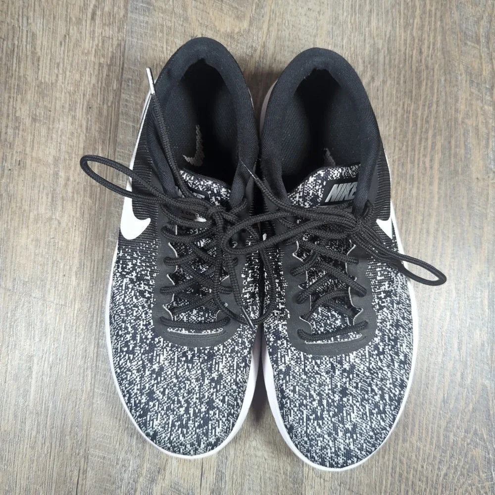 Nike Women's Size 7 Flex Contact Oreo 908995-002 Black Running Shoes Sneakers